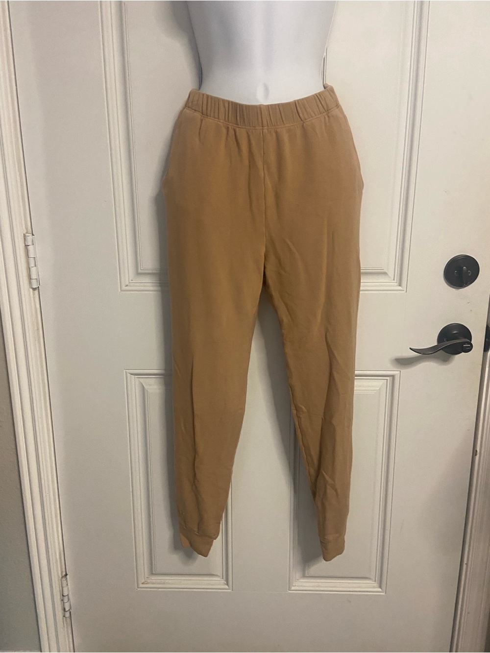 T44- MONROW Camel Tan SUPERSOFT Jogger Pants
